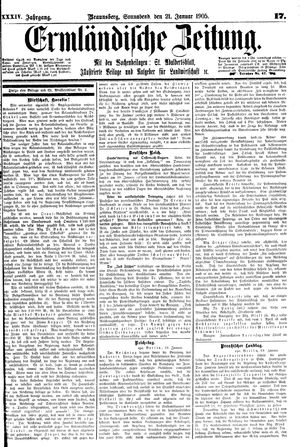 Ermländische Zeitung vom 21.01.1905