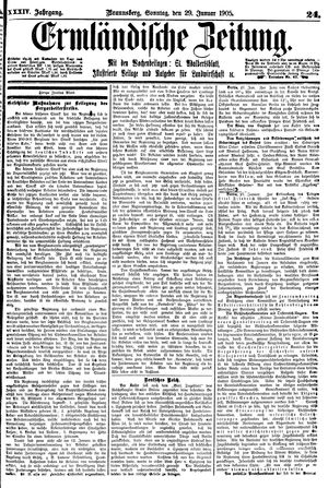 Ermländische Zeitung vom 29.01.1905
