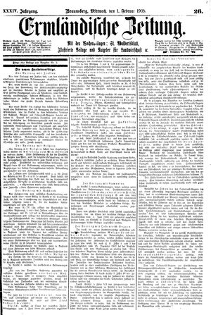 Ermländische Zeitung vom 01.02.1905
