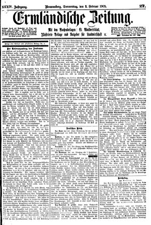 Ermländische Zeitung vom 02.02.1905