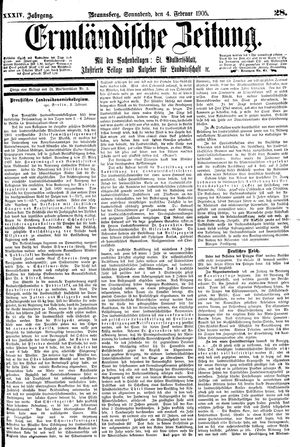 Ermländische Zeitung vom 04.02.1905