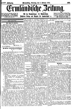 Ermländische Zeitung on Feb 5, 1905