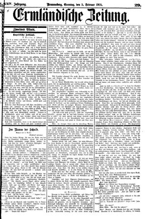Ermländische Zeitung vom 05.02.1905