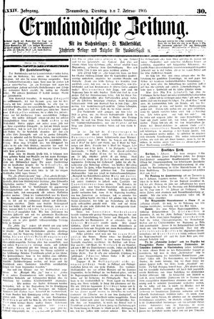 Ermländische Zeitung vom 07.02.1905