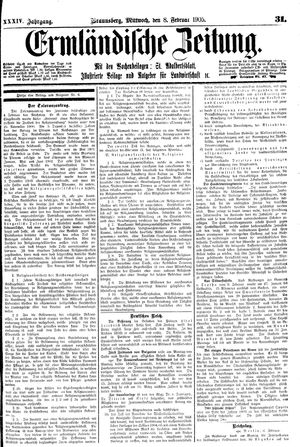 Ermländische Zeitung vom 08.02.1905