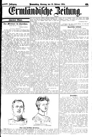 Ermländische Zeitung vom 19.02.1905