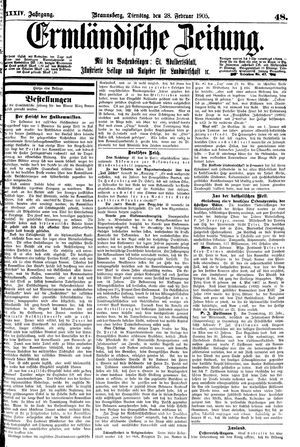 Ermländische Zeitung vom 28.02.1905