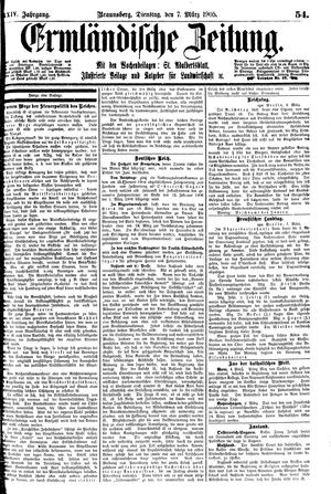 Ermländische Zeitung vom 07.03.1905