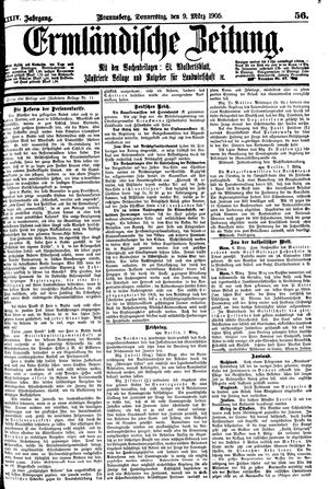 Ermländische Zeitung vom 09.03.1905