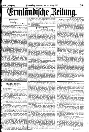 Ermländische Zeitung vom 12.03.1905