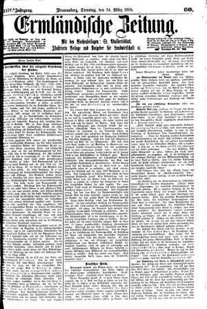 Ermländische Zeitung vom 14.03.1905