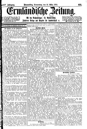 Ermländische Zeitung vom 16.03.1905