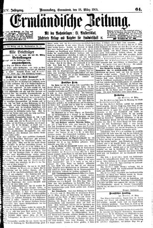 Ermländische Zeitung vom 18.03.1905