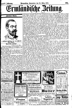 Ermländische Zeitung vom 25.03.1905