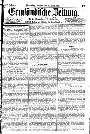 Ermländische Zeitung on Mar 29, 1905