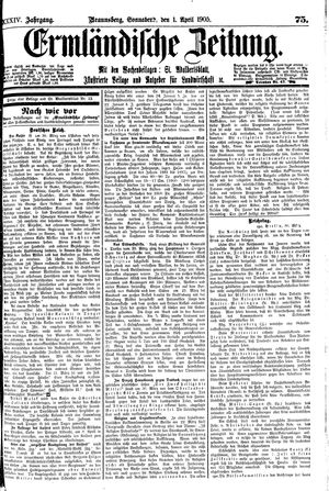 Ermländische Zeitung on Apr 1, 1905