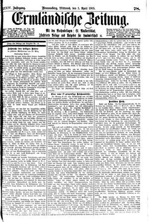 Ermländische Zeitung vom 05.04.1905