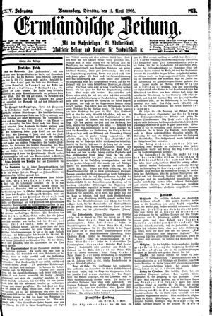 Ermländische Zeitung vom 11.04.1905
