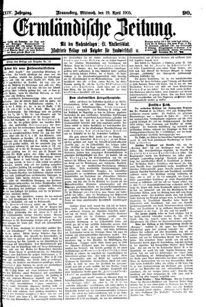 Ermländische Zeitung vom 19.04.1905