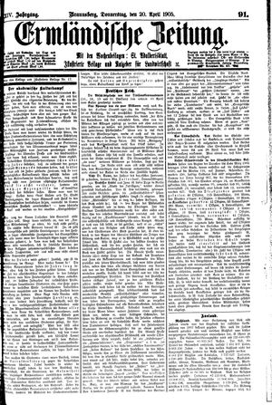 Ermländische Zeitung vom 20.04.1905