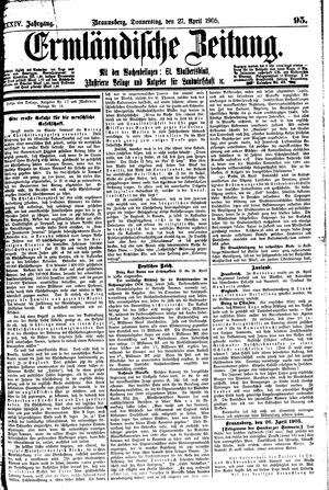 Ermländische Zeitung vom 27.04.1905