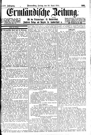 Ermländische Zeitung vom 28.04.1905