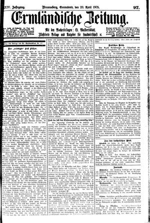 Ermländische Zeitung vom 29.04.1905