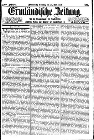 Ermländische Zeitung vom 30.04.1905