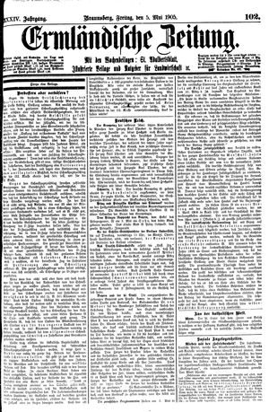 Ermländische Zeitung vom 05.05.1905
