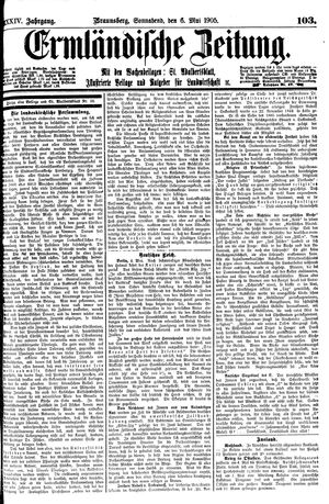 Ermländische Zeitung vom 06.05.1905