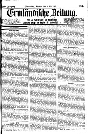 Ermländische Zeitung vom 09.05.1905