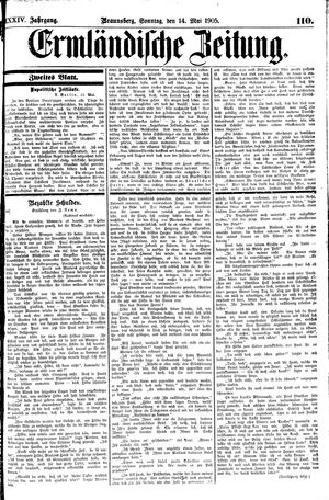 Ermländische Zeitung vom 14.05.1905