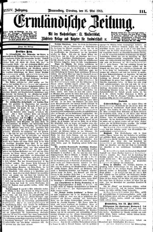Ermländische Zeitung vom 16.05.1905