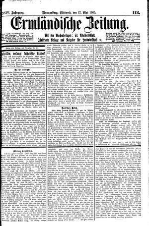 Ermländische Zeitung vom 17.05.1905