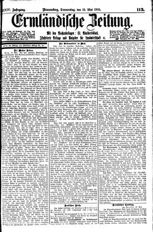 Ermländische Zeitung vom 18.05.1905
