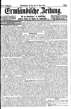 Ermländische Zeitung vom 19.05.1905