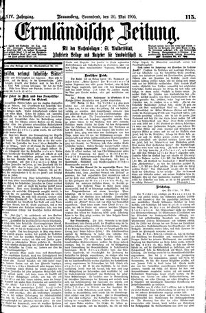 Ermländische Zeitung vom 20.05.1905