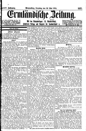 Ermländische Zeitung vom 23.05.1905