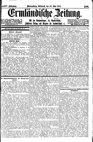 Ermländische Zeitung vom 24.05.1905