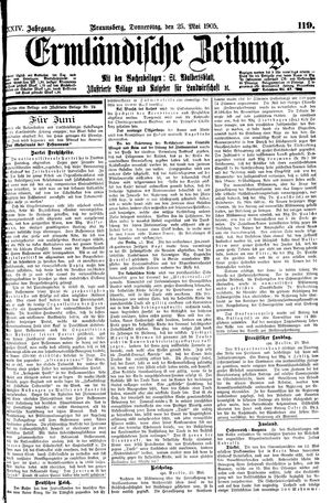 Ermländische Zeitung vom 25.05.1905