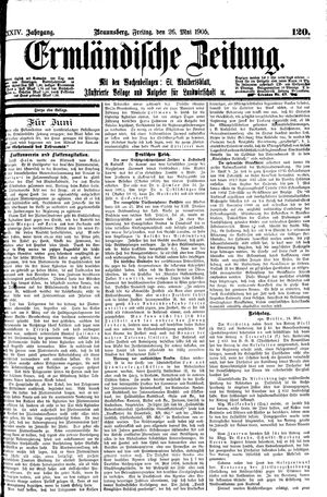 Ermländische Zeitung vom 26.05.1905