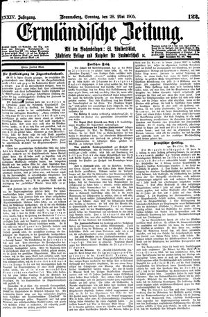 Ermländische Zeitung vom 28.05.1905