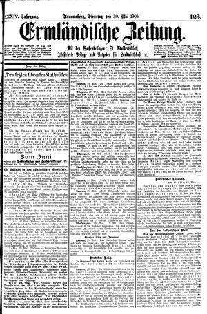 Ermländische Zeitung on May 30, 1905