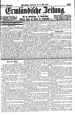 Ermländische Zeitung vom 31.05.1905