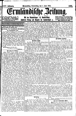 Ermländische Zeitung vom 01.06.1905
