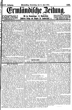 Ermländische Zeitung vom 15.06.1905