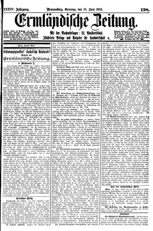 Ermländische Zeitung vom 18.06.1905