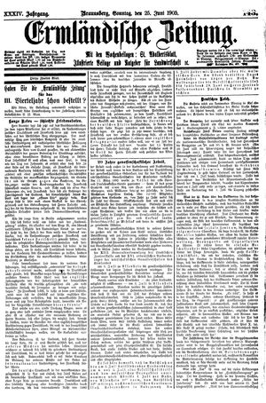 Ermländische Zeitung vom 25.06.1905
