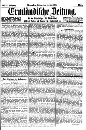 Ermländische Zeitung vom 14.07.1905