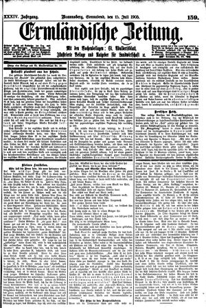 Ermländische Zeitung vom 15.07.1905